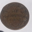 Rare 1848 Greece 10 Lepta- Lacquered