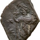 Ancient Byzantine 641-668 CONSTANS II BEARDLESS CONSTANTINOPLE Crown AE Follis#9