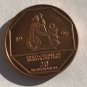Rare 1996 Peru Large Copper pattern 20 S Olympic .Flame T1