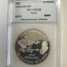 2008 Congo Large Proof 10 F Aviation Cayley-slabbed
