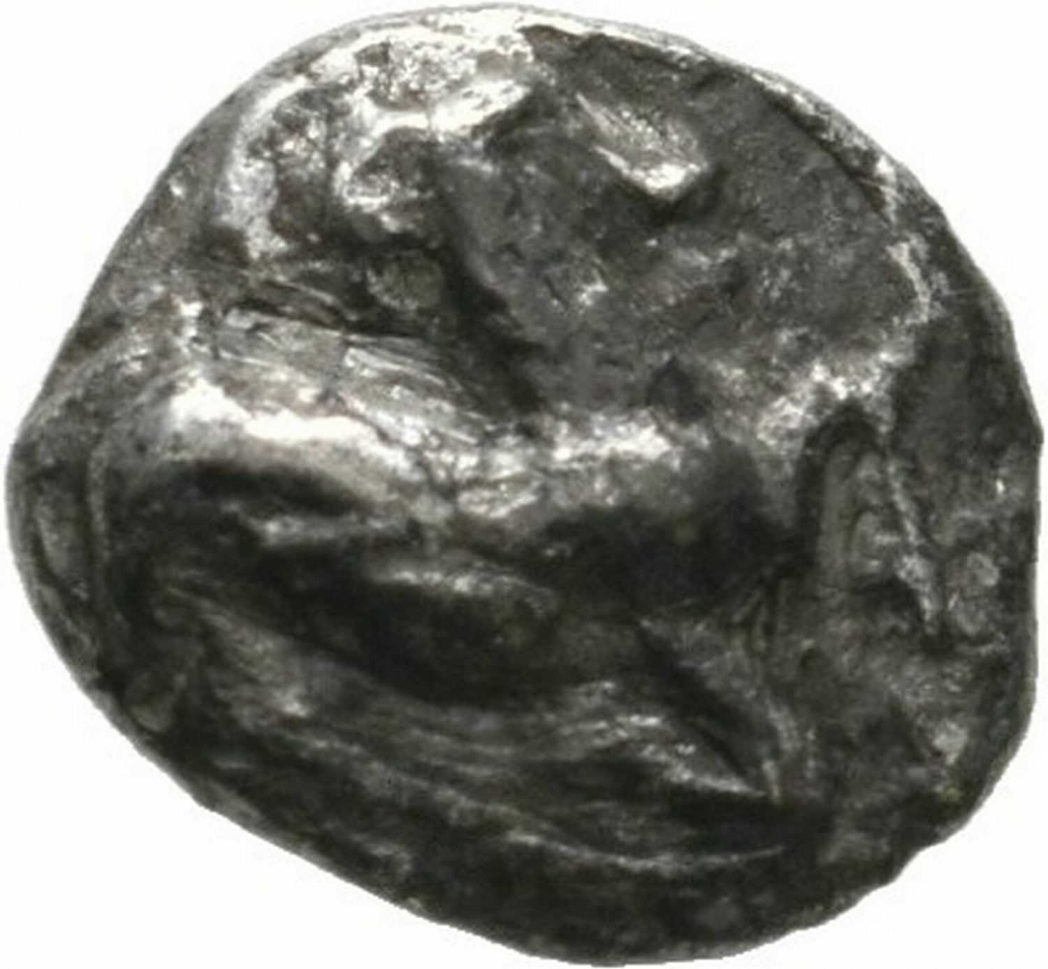 Ancient Greece 5 cent BC Macedon Silver Obol Argoilos Pegasus protome quadratum