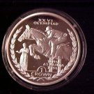 1996 Isle of Man  Large Proof Silver Crown- Atlanta Olympic Equestrian- Gift Box