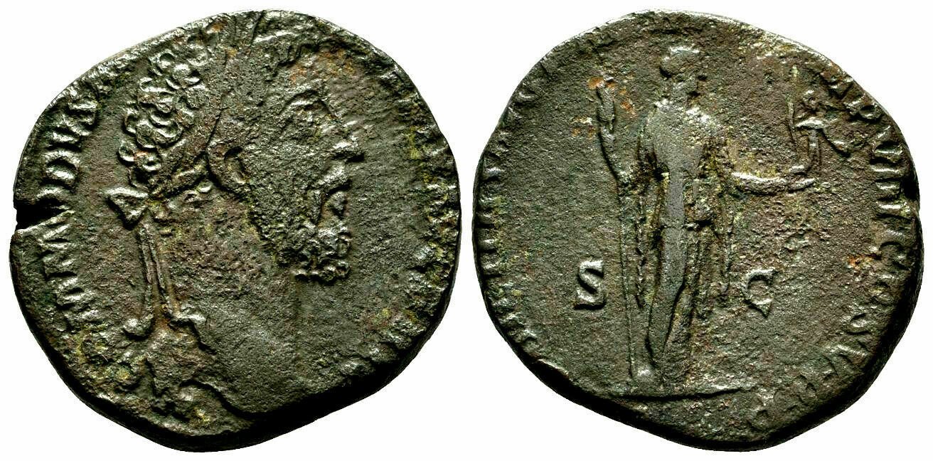 Rare Ancient Rome 180-192 AD COMMODUS SESTERTIUS Nobilitas SC