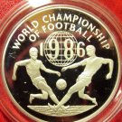 1986 Jamaica Large Silver Proof Soccer $25