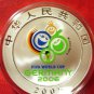 2005 China Large Silver Color Proof 10 Yuan- Soccer(Football)  player/ball