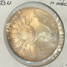1972 F Germany Large Silver 10 Marks Munchen Olympics= Stadium