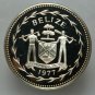 1977 Belize Sterling Silver Proof 5 cents-Birds- Fork-tailed flycatchers