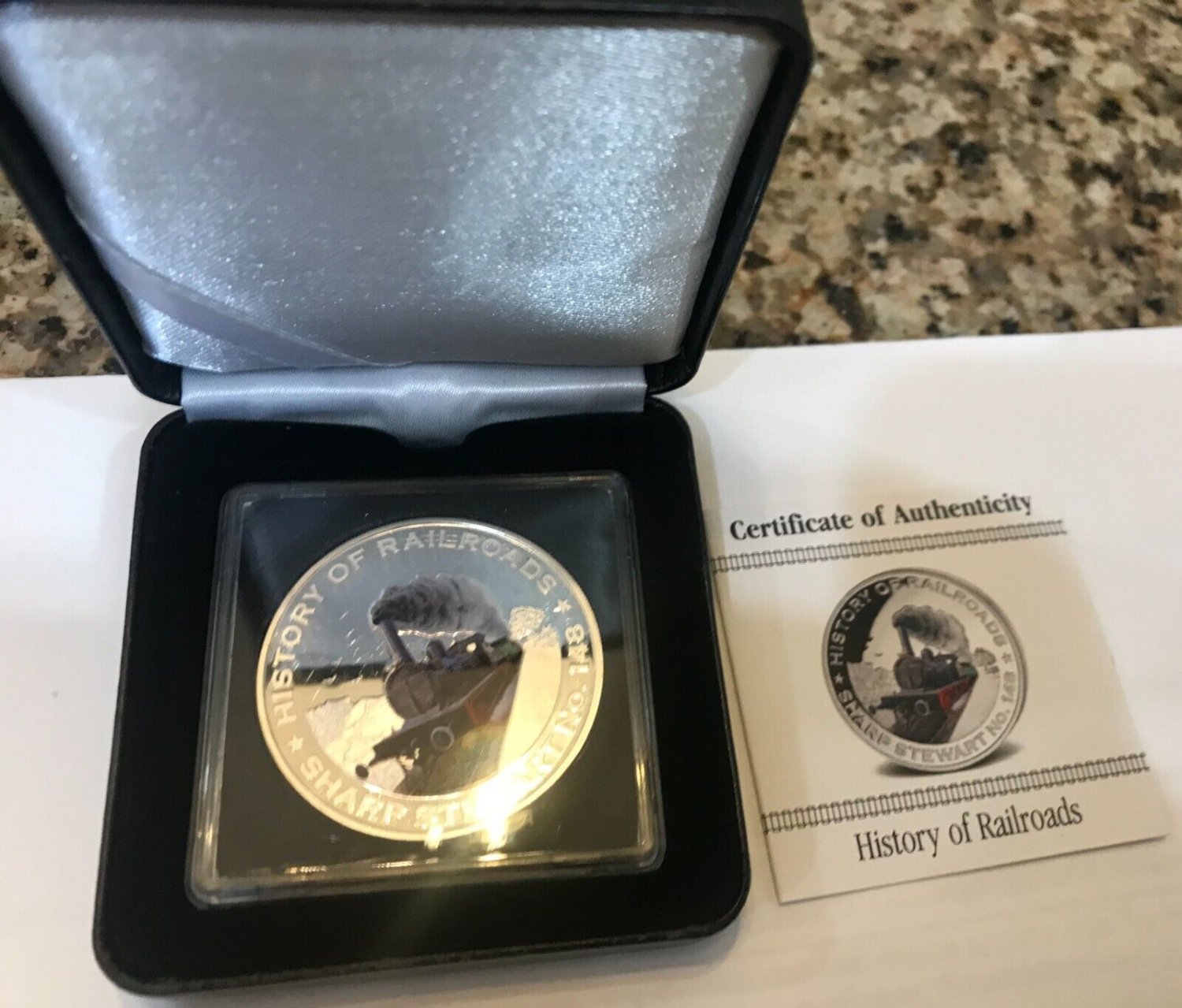 Rare Liberia 2011 Silver $5-History-Sharp Stewart #148 Nice Box