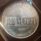 1990 St.Thomas Large Silver Daler- Fort Christian/queen Charlotte