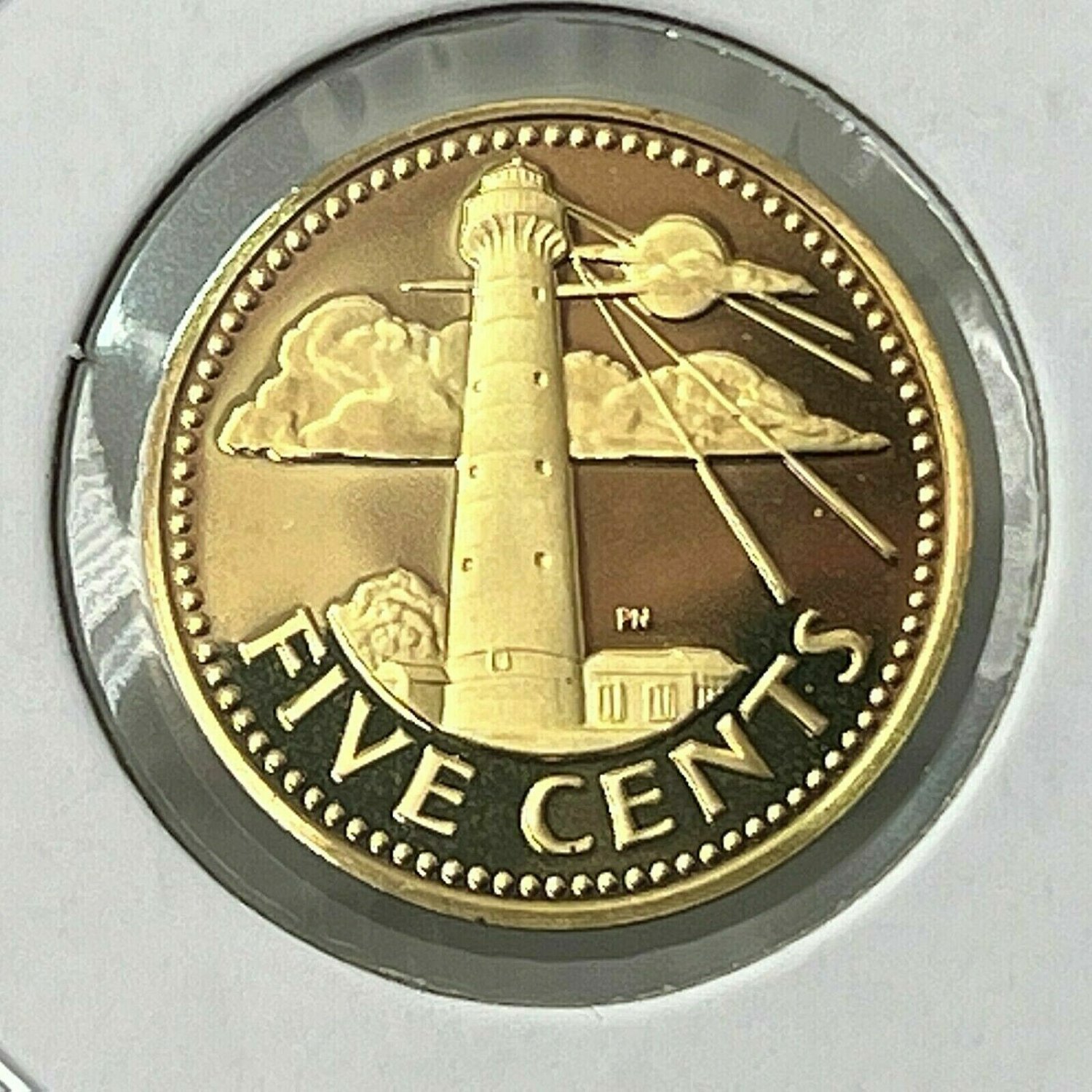 1978 Barbados Proof 5 C South Point Lighthouse