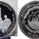 Liberia 2000 Large .999 Silver Proof $20-Space- STS-5 mission