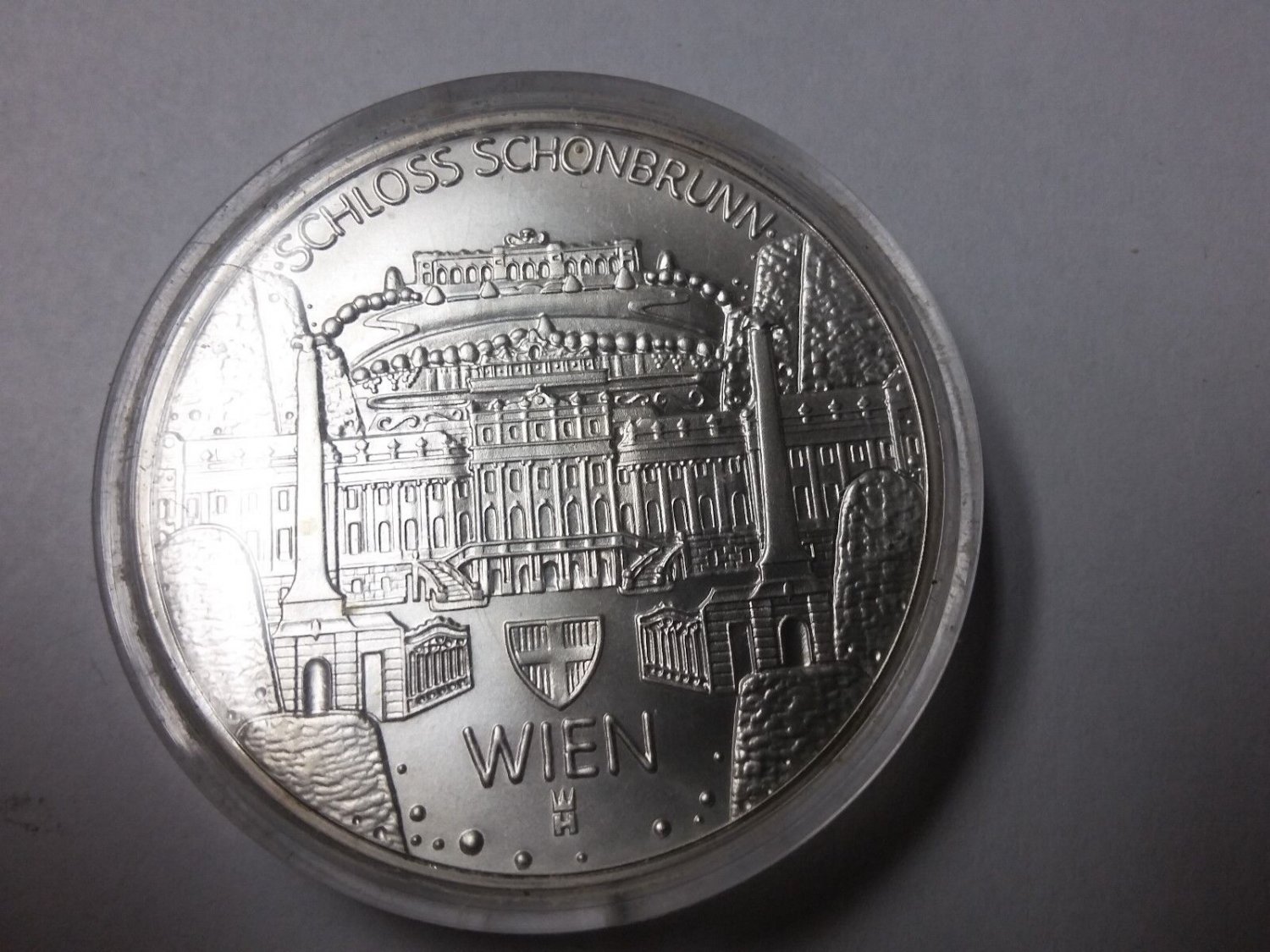 1994 Austria Large Silver 15 Ecu  Proba Essai Schonbrunn Castle