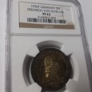 Rare 1955 F Germany Silver 5 Marks Schiller NGC PF 63