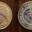 2012  Micronesia Bi-metal $5 Orca(Killer whale)