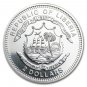 Liberia 2012 Large 1/2 OZ Silver Proof Color $2 Christmas/New Year-Rocking Horse