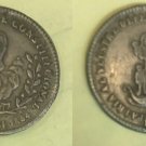Rare 1854 BOLIVIA Proclamation Constitution Silver 1 real- holed