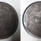 Rare 1870 A France Large Silver 5 Franc- Liberty-KM 819