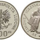 1987 Poland Proof  Silver 500 ZL Olympic Hockey