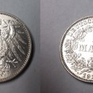 1914 E Germany Silver 1 Mark- WWI start- nice BU