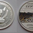 Congo 2013 Large Silver Color  Proof 30 Francs - Crocodile -mintage 3000