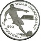 1990 Jamaica Large Silver Proof Soccer $25