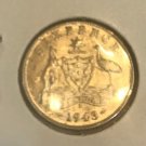 1943 D Australia silver 6 pence- Nice #2