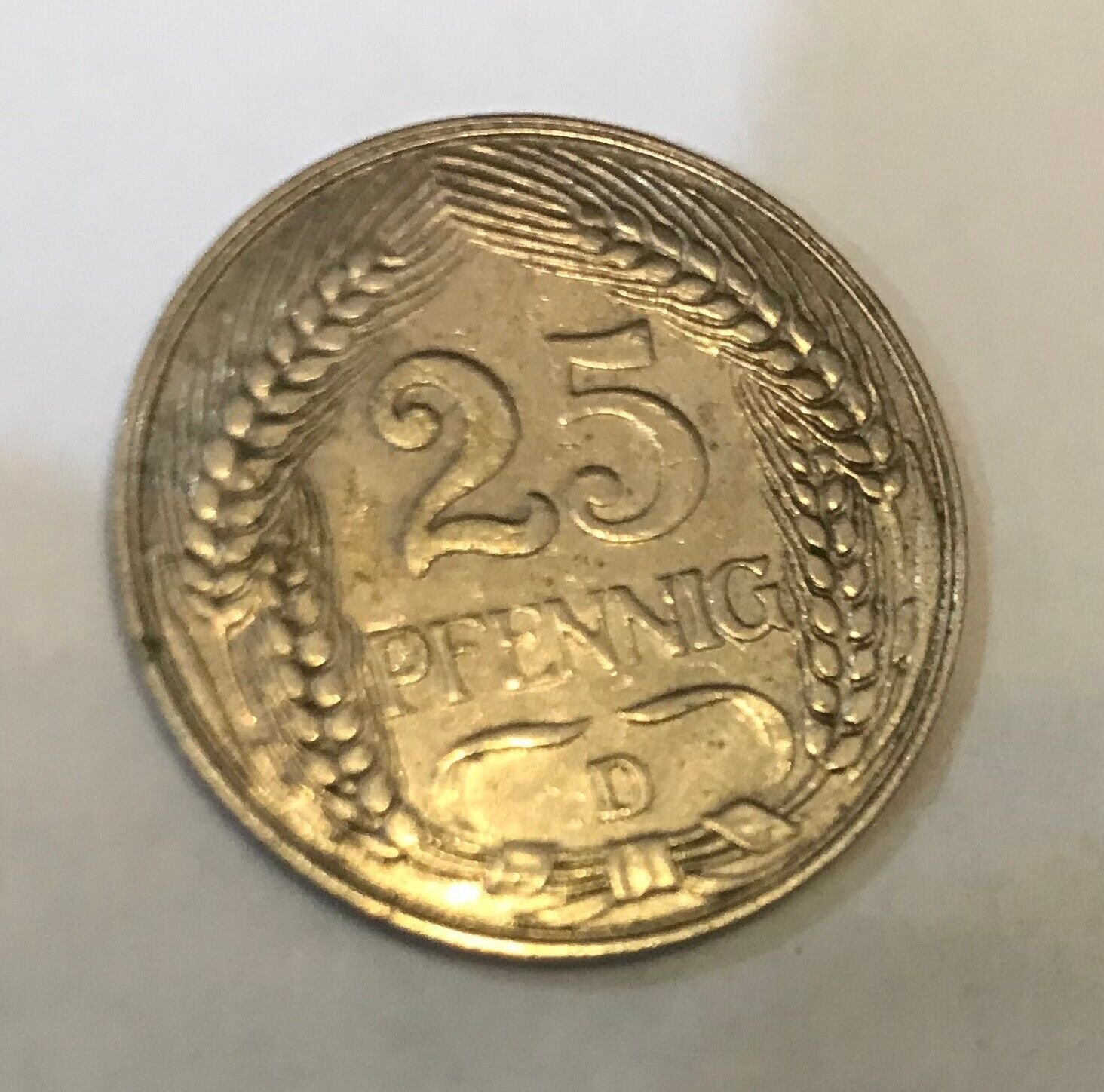 1910 D Germany  25 pfennig-scarce type