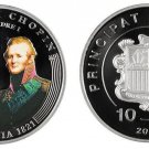 Rare 2009 Andorra Large Proof Silver 10 D Chopin 200 years-1821 Warsaw/Alexander