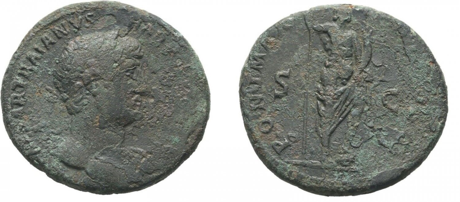 Ancient Rome Trajan, AD 119-121 Large As Genius