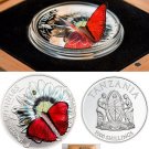 Rare 2016 Tanzania Large Proof Silver 1000 Fr 3D Butterfly--Gift Box