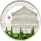 2013 Palau Large Proof Silver color $5 7 World Wonders-Halicarnassus Masoleum