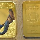 Somalia 2013 Goldplated Color Rectangular 25 shilling-Mystical Creatures-Mermaid