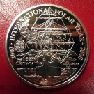 2007 FALKLAND ISLANDS Large Silver Proof 1 Crown  Polar Year-Ship