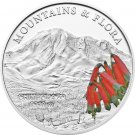 2012 Palau  Large Silver Proof Color $5-Mountains & Flora , Chimborazoro