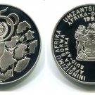 1995 South Africa Large Silver Proof 2 Rands 50 years United Nations