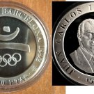 1990 Spain Large  silver Proof 2000 Pesetas-Olympic Symbols
