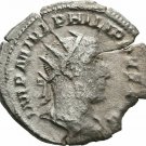 Ancient Rome 244-249 AD Philip Arab Silver Antoninianus Felicitas COS
