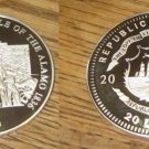 Liberia 2000 Large .999 Silver Proof $20-Battle of Alamo 1836