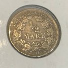 1919 D Germany Silver 1/2 mark