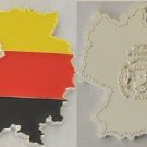 Unusual 2013 Somalia color $1 Map-shaped Germany/Flag-