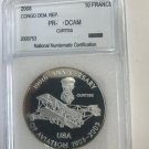 2008 Congo Large Proof 10 F Aviation Curtiss-slabbed