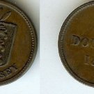 Rare 1874 Guernsey 2 Doubles-Nice