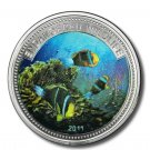 2011 Palau Large Color Proof $1 Tropical Black Fish/Mermaid/Neptune