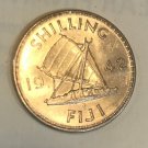 1942 S Fiji Silver Shilling- Sailing ship