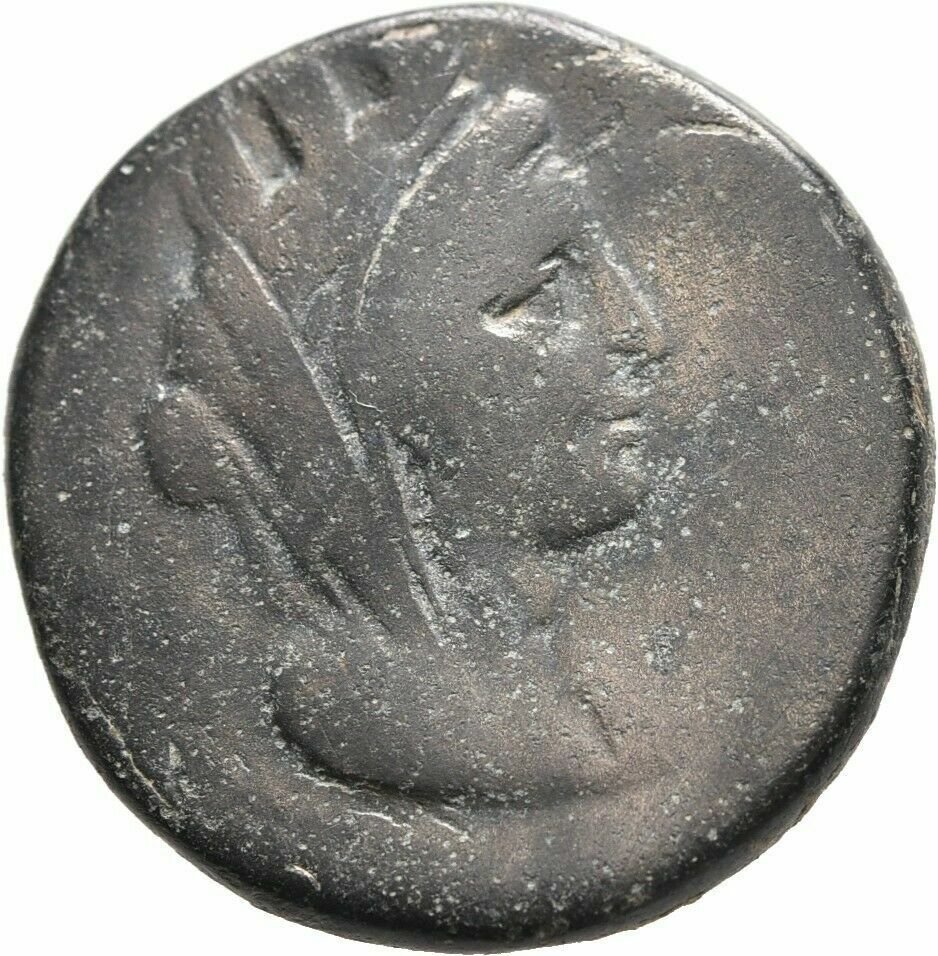 Ancient Greece  2 Cent  BC AE TYCHE ZEUS  #2