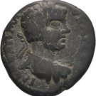 Ancient Rome 198-217 AD CARACALLA PISIDIA ANTIOCH TYCHE BRANCH Cornucopia