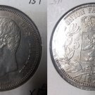 1871 Belgium Large Silver 5 Francs- Nice