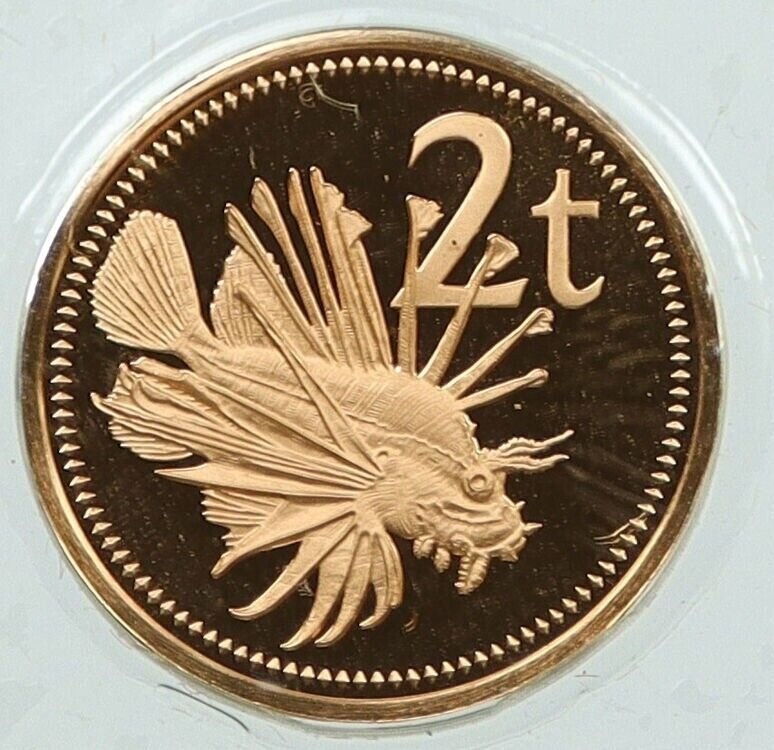 1976 Papua New Guinea Proof 2 T-Butterfly Cod/Paradise Bird