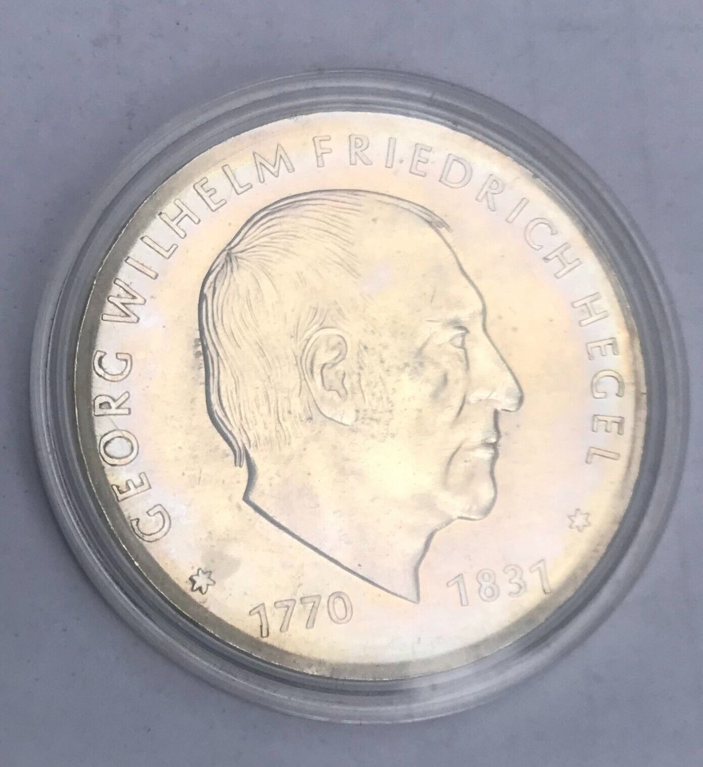 1981 East Germany DDR Silver 10 Marks Hegel