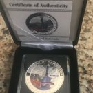 Rare Liberia 2011 Large Silver Color Proof $5-History Railroads-Adler Nice Box